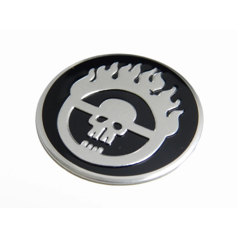 SESHOP 2 MAD MAX SKULL THIN ALUMINUM EMBLEMS LOGO BADGES