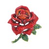Crystal Rose Flower Brooch Corsage Women Anti-light Enamel Lapel Pin