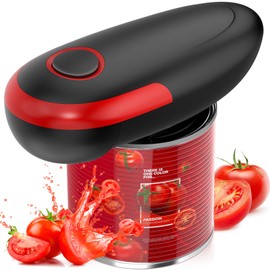 One Touch Electric Can Opener Easy Open Any Can Sizes with Smooth Edge, Food-Safe Handheld Portable Battery Operated Electric Can Openers, Kitchen Gadget for Kitchen, Seniors, Chef, Arthritis