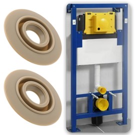 Create idea 2Pcs Flush Valve Seal Washer Diaphragm Syphon Washer OD 68mm ID 19mm H 10mm Flush Valve Seal Compatible with Wisa 1270 DF/336 DF Flush Valves