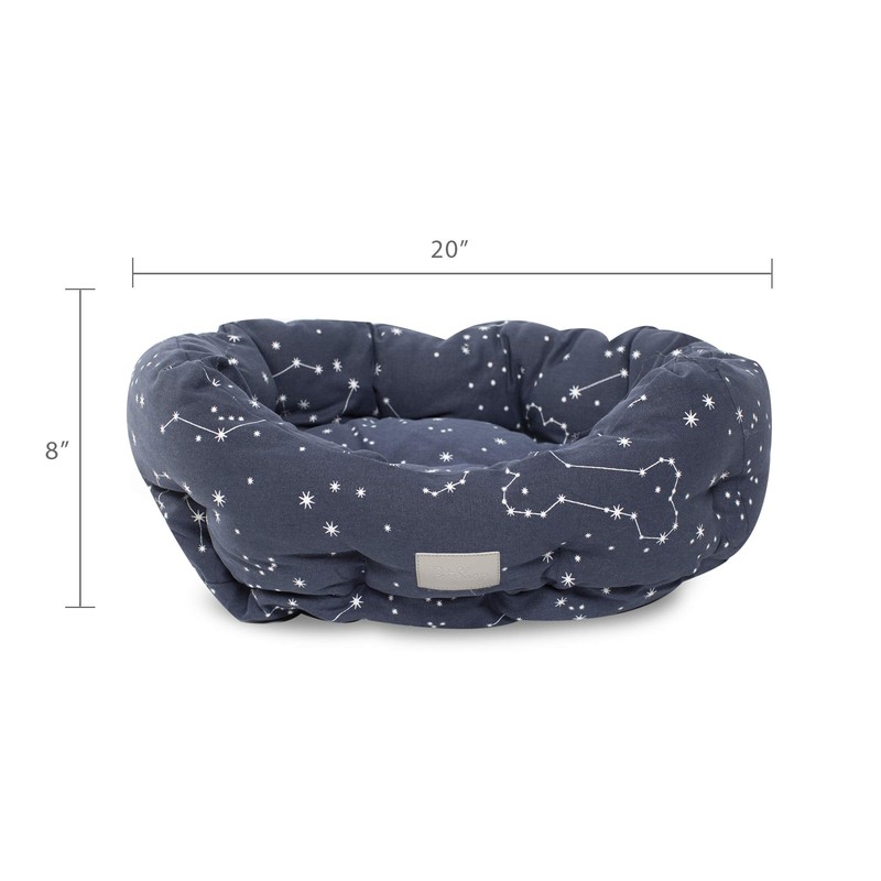 Fringe Studio Pet Bed, Celestial Round Cuddler, 20 x 19