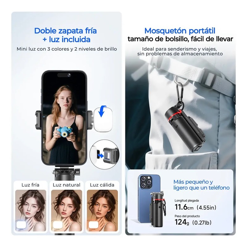 Soporte Selfie Stick Mini Para Celular Con Trípode