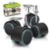 Slipstick CB681 2 Inch Floor Protector Rubber Caster Wheels (Set