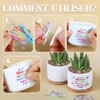 BOFUNX Set of 3 flower pots with 3 stickers