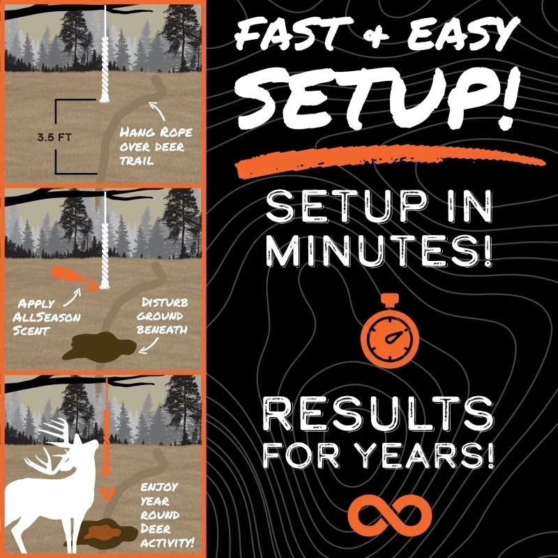 HODAG HempScent Rope Mock Scrape System Single Setup Deer Hunting