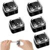 5 Pcs Cosmetic Pencil Sharpener, Eyeliner Sharpener Makeup Sharpener Small Lip Pencil Sharpener Manual Cosmetic Pencil Sharpener for Eyeliner Lip Liner Pencils (Black)