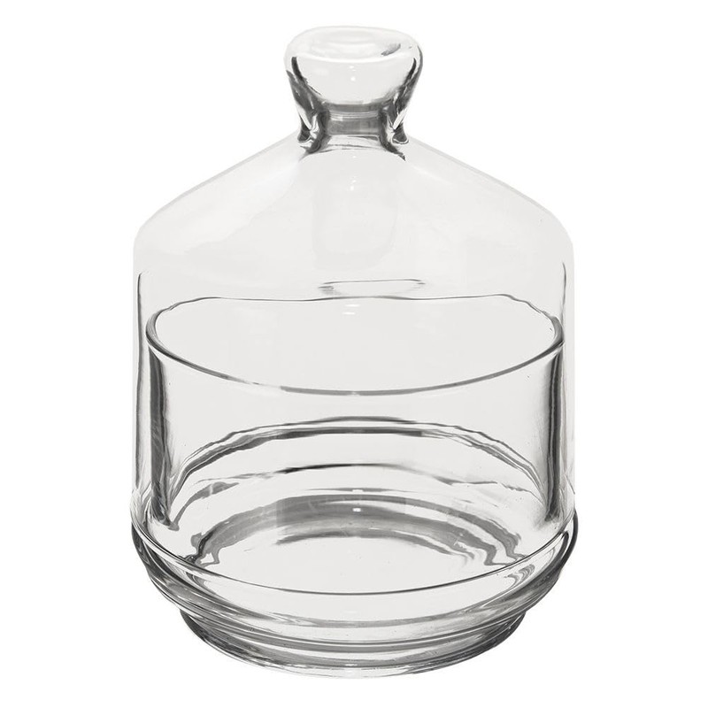 Vilde Lemon Glass Container with Lid, Lemon Bell, Glass Bell,