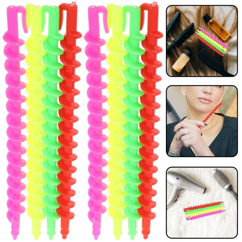 minkissy Spiral Hair Perm Rod 26pcs Plastic Barber Hairdressing Styling