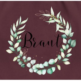 Shirtracer - Gym Bag Backpack - Hen Party Women - Bride - Flower Wreath Eucalyptus, 11 Bordeaux red, Unit size