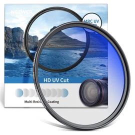 NEEWER 52mm MRC Filtro de Protección UV, 30 Múltiples Capas Recubiertas/Alta Definición/Impermeable/Resistente a los Arañazos Filtro UV con Nanorecubrimiento, Filtro UV Ultrafino para 52mm Lente