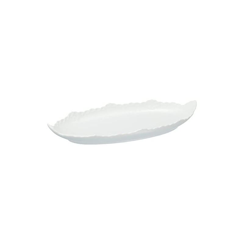 【Authorized Import】Royal Copenhagen White Fluted Half Lace Pickle Dish Plate