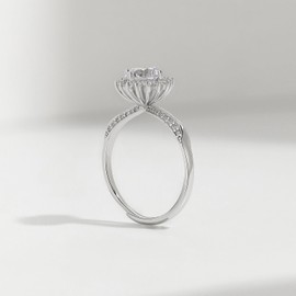 Meissa 0.95 Ct Round Cut Diamond Engagement Ring For Women Sterling Silver Wedding Ring Fake Engagement Ring Promise Ring Band for Anniversary Wedding