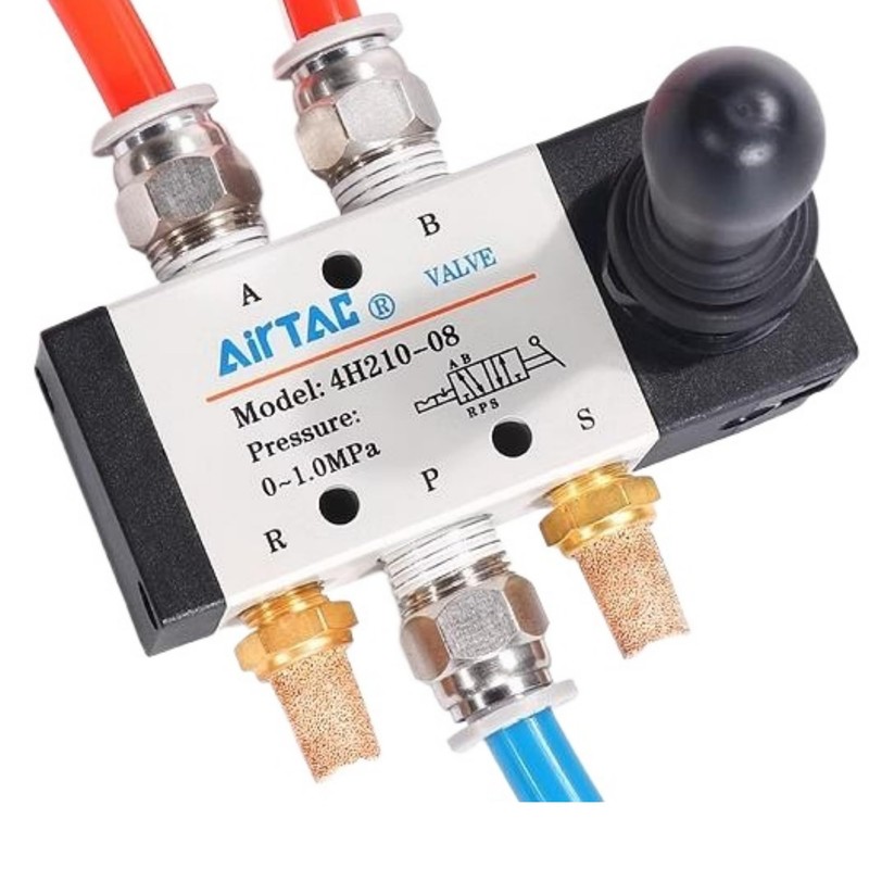 Hand Lever Valve AirTAC 4H210-08 1/4"PT 5/2 Way Manual Control
