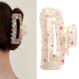 Cute Bunny Hair Clips Large Rectangle Hair Claw Clip Easter Hair Jaw Clip Women Girls Hair Accessories for Thin Thick Hair Easter Party Decoration Gift