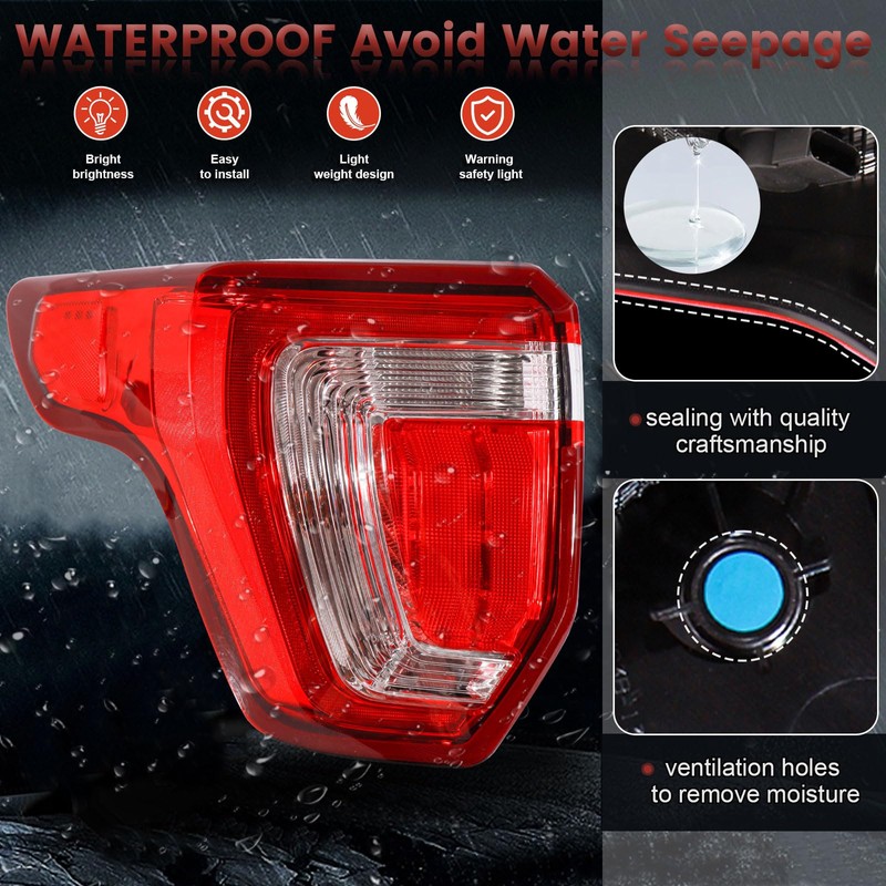Right Tail lights Assembly Compatible with 2016-2019 Ford Explorer OE