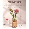ROWOOD 3D Puzzle Pink Carnation, DIY Wooden Flower, Model Kits