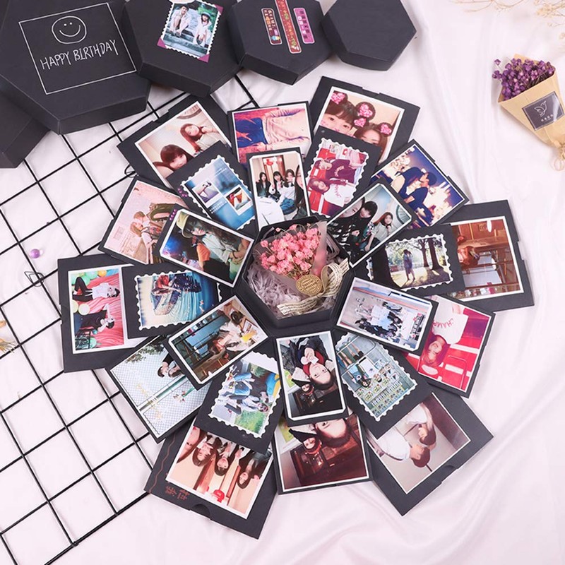 ECTY Creative Explosion Box -Scrapbook DIY Photo Album Box for