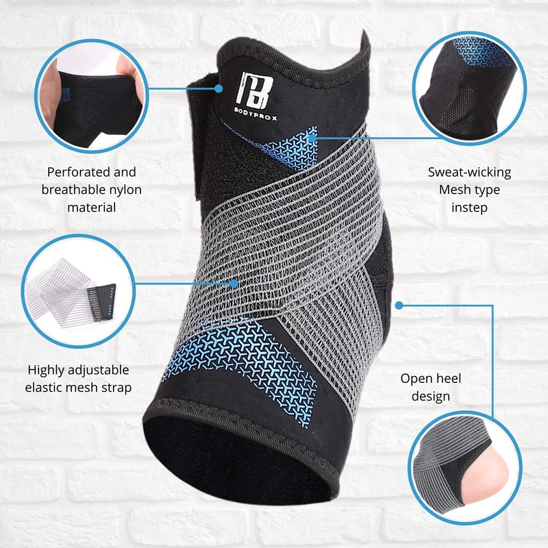 Bodyprox Tobillera para mujer y hombre, soporte de tobillo con