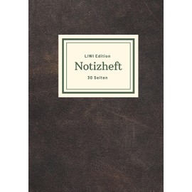 Dünnes Notizheft A5 liniert - Notizbuch 30 Seiten 90g/m² - Softcover schwarz - FSC Papier: Notebook A5 liniert - weißes Papier