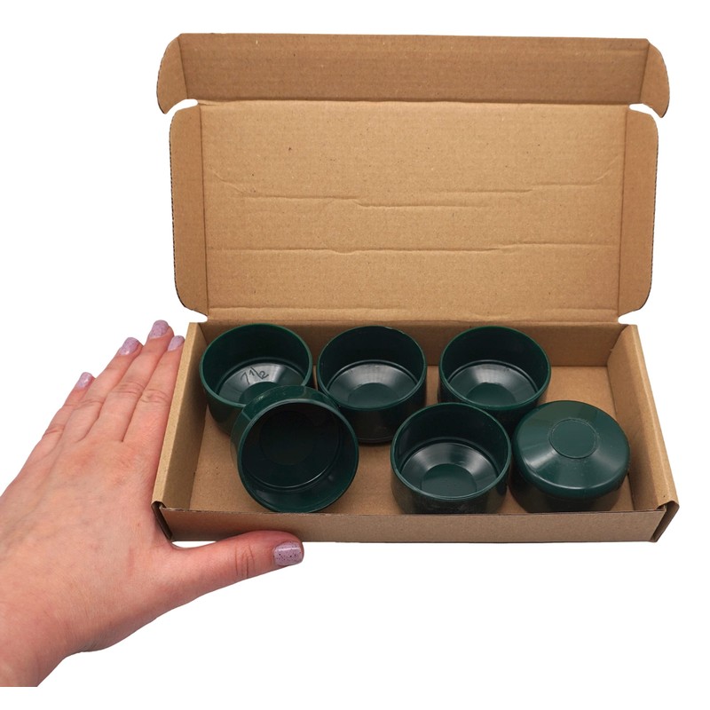 SKIR'CO Pack of 6 fence post caps, round, 48.3 mm,