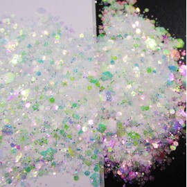 12 colores de sirena gruesa con purpurina hexagonal fina lentejuelas en polvo para maquillaje corporal, manualidades, arte de uñas