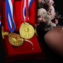 Ashmacdo 24 Pcs 1st Place Medals for Kids,Gold Award Medals Metal Winner Medals for Basketball Soccer Sports Competitions Party Spelling Bees Gymnastics Soccer Team Running,2 Inch (Trophy)