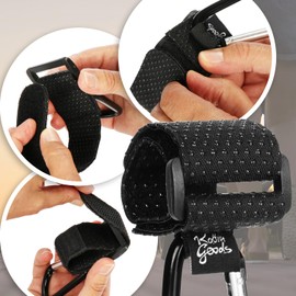 Robin Goods® 4 x pram hooks with non-slip rubber nubs for changing bags, pram bag holder, snap hook, pram carabiner, bag hook (4 pieces)