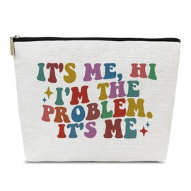 Ythuil It's Me, Hi, I'm The Problem Makeup Bag, Music Lovers Gifts, Country Music Cosmetic Bag for Purse, Concert Gifts for Her Fans Women Sister BFF Friends Besties, Fans Makeup Pouch