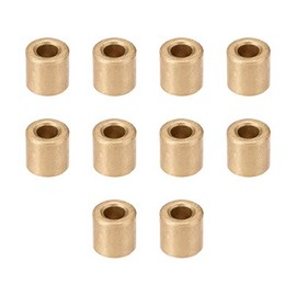 sourcing map Bearing Sleeve 4mm Bore x 8mm OD x 8mm Length Self-Lubricating Sintered Bronze Bushings 10pcs