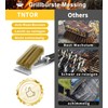 Grillbürste Messing, TNTOR Grill Reinigungsbürste mit Extra Langer Messing Borsten,