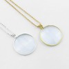 2 Pcs 5X Magnifying Glass Pendants Elderly Magnifying Glass Necklaces