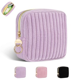 Tampon Bag Sanitary Bag for Sanitary Towels Women's Tampons Periods Bag Non-Woven Fabric Organiser On the Go Emergency Bag School Girls First Period Set Bride Gifts, purple