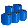 plasteo® 5 x 5 Litre Canisters with Safety Lock (DIN