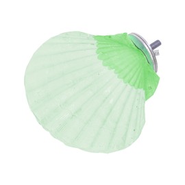 Bird Perches for Cage, Abrasive Surface High Calcium Mineral Parrot Perch Stand - Bird Nail File for Claw & Beak Health, Colorful Ceramic Bird Cage Accessories (Green, Shell)