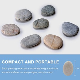Hudiepan Pack of 10 Large Stones for Painting, Beach Pebbles, Stones for Painting, Gravel Decorative Stones, Natural Stone, Flat Stones for Painting, River Pebbles for Mandala Painting, Colourful