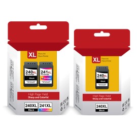 For Canon 3Pack PG-240XL CL-241XL Ink Cartridges for Canon 240 PIXMA MG2220 MG3600 TS5120
