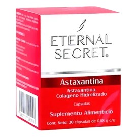 Colageno Hidrolizado 40200mg 30 Capsulas Astaxantina Al 10 Eternal Secret                                                                             