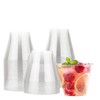 MATANA 30 Clear Hard Plastic Cups, Tumblers with Silver Glitter