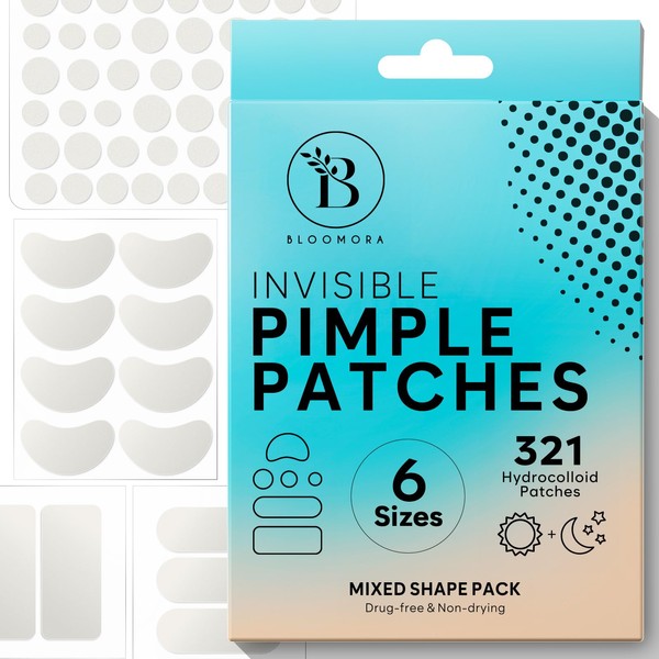 Large Pimple Patches for Face, Hydrocolloid Patch, Variety Shapes Zit