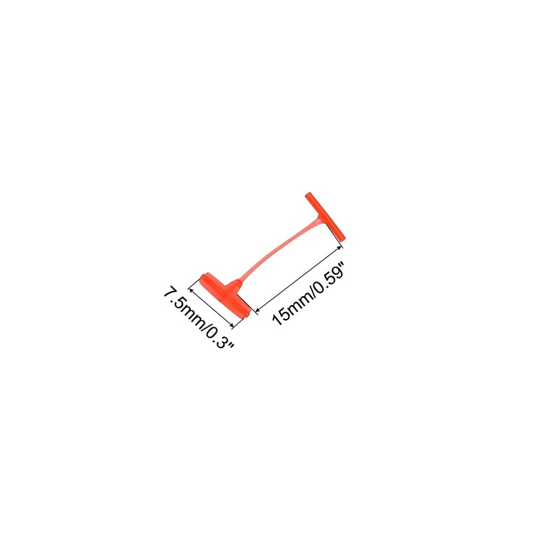 QUARKZMAN Pack of 5000 Standard Tagging Attachments, 0.6 Inch Red