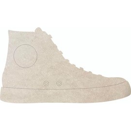 Unfinished Wooden High Top Sneaker Shoe 4" Shape, Wood 1/4" MDF Craft Cutout