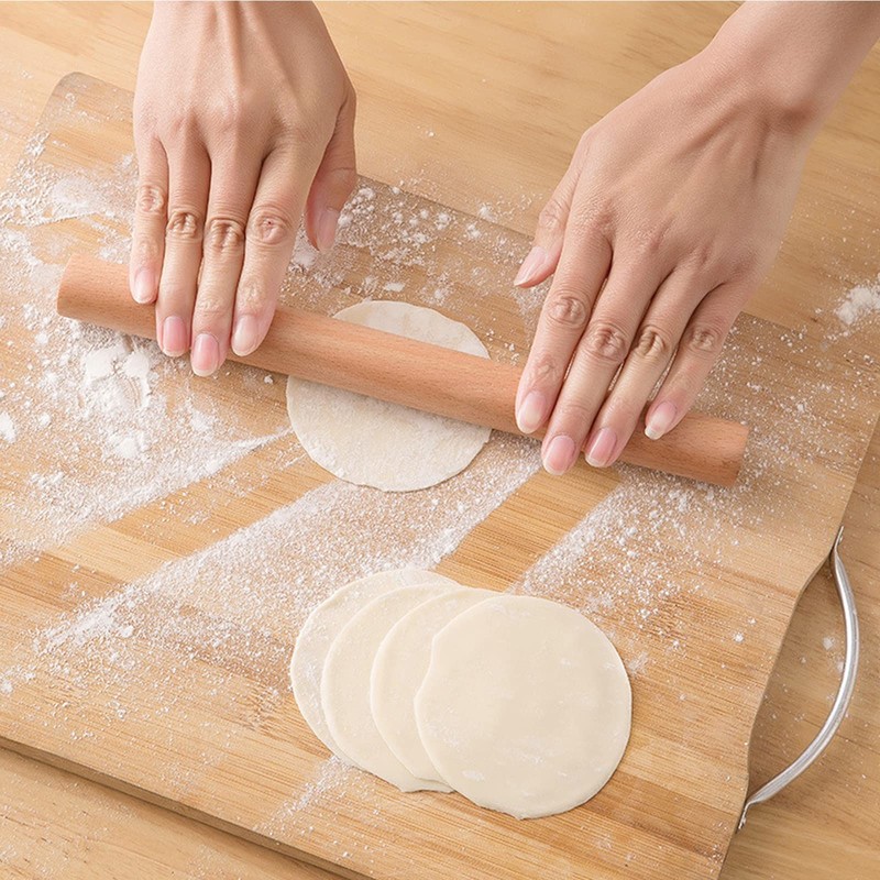 Pack of 3 Wooden Rolling Pin, Beech Wood Rolling Pin,