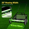 Fenjidrop 12-Inch Push Lawn Mower, 5-Blade Reel Lawn Mower with