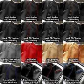 RedlineGoods Shift Boot - Automatic Type 1 Compatible with Infiniti G37 (V36) 2008-13. Tailor Made - not Universal. Genuine top-Grade Italian Black Suede (Alcantara) with Silver Thread