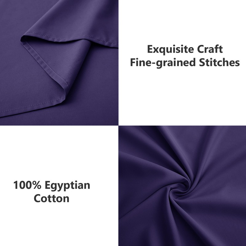 My Home Store Flat Sheets Double - 100% Egyptian Cotton