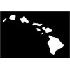 CMI295 Hawaiian Island Chain Vinyl Sticker - White | 7.5" Wide