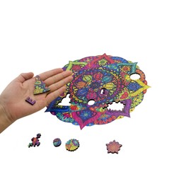 SOUCCESS Wooden Puzzle Mandala (Wooden Puzzle in Exclusive Mandala Design, Puzzle Pass for Young and Old)
