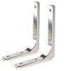 Homeme L-shaped Mount Bracket, Stainless Steel, Load Capacity 25-75KG, Set