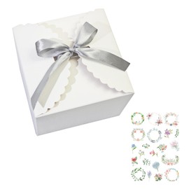 WEWILUCK Small White Gift Box, 10 PCS Pretty Favor Gift Boxes with Lids Bulk for Wedding, Bridesmaid Proposal, Birthday, Party, Holiday, Galentine's Day Presents, 4.75” x 4.75” x 3.53”