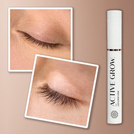 ACTIVE GROW Wimpernserum. Wimpern Booster für lange, dichte und schöne Wimpern – OHNE HORMONE –